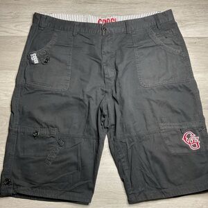 Vintage Y2K Coogi Cargo‎ Shorts - Mens Size 46 Black Baggy/Loose-urban,designer